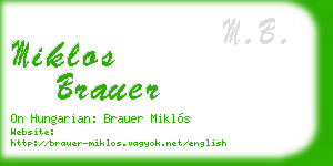 miklos brauer business card